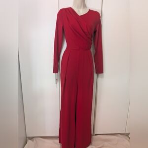 HALARA Chic Red Draped Jumpsuit